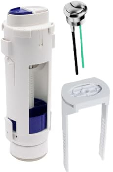 Taps2Traps - Replacement Twico Toilet Flush Valve, Button Set & Bridge Replacement for Geberit, Ideal Standard