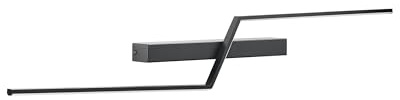 Beliani LED Spiegelleuchte Metall schwarz 100 cm länge Wandleuchte Spiegellicht Noceda