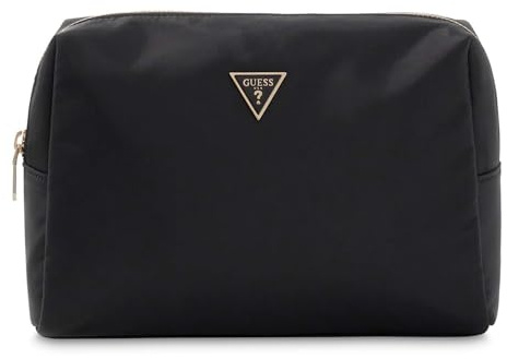 GUESS Kulturbeutel Large Top Zip Black schwarz