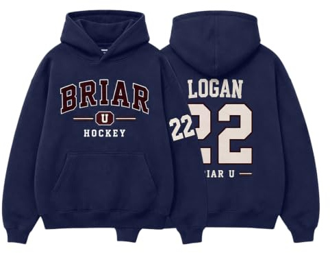Campus Sweat capuche Briar U Hockey Graham Numéro 44 Logan 22 Tucker 46 Di Laurentis 66 Vêtement Décontracté Cadeau Fan Campus Merch