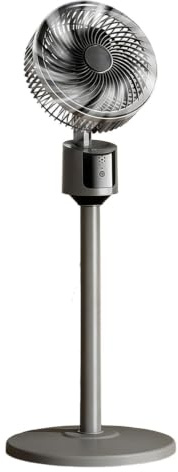 Pealeaf Ventilatore A Piantana Per Camera, Circolatore D’Aria Silenzioso, Oscillazione 90° Con Telecomando, 3 Velocità Altezza Regolabile (Black)