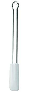 RÖSLE Spatola Marisa, Utensile da Cucina per la Preparazione e la Cottura degli Alimenti, in Robusto Silicone, Bianco, 26 cm, Acciaio Inossidabile 18/10, Manico Sottile