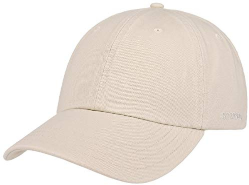 Stetson Rector Basecap Damen Herren Baumwollcap Sonnenschutz UV-Schutz 40+ Größenverstellbar Baseballcap Sommer Winter Hellbeige One Size