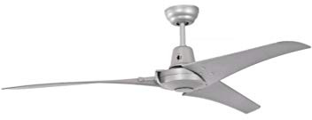 Industrie Design Deckenventilator Vourdries inklusive Wandschalter, 142cm Durchmesser, silber, ohne Beleuchtung