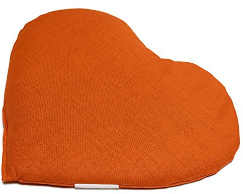 Cojín en corazón 30x25 naranja | Saco térmico | Pequeña almohada térmica | Pepitas de uva