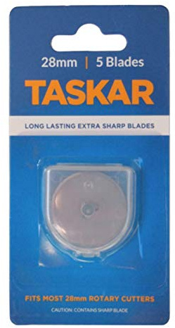 Taskar Ersatzklingen für Rollschneider, 5 Stück, 28 mm, geeignet für Olaf-Modelle