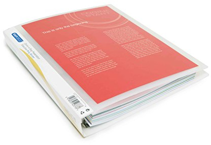 Rapesco 0717 Präsentationsringbücher, 4 Ringe, 35mm Rücken, A4, Farblos Transparent, 10er Pack