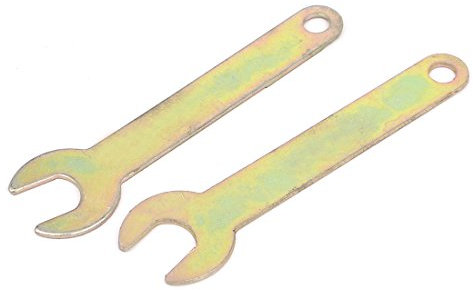 sourcing map a15091000ux0301 14mm Width 114mm Long Metal Single Open Ended Spanner Hand Tool 2pcs, Bronze Tone, Set of 2 Pieces