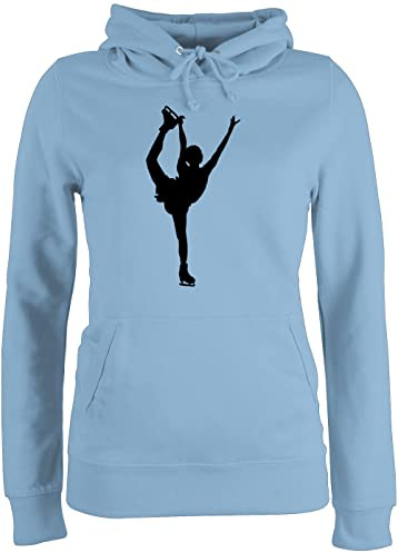Shirtracer - Pullover Damen Hoodie Frauen - Snowboard, Ski und mehr - Eiskunstläuferin Einzellaufen