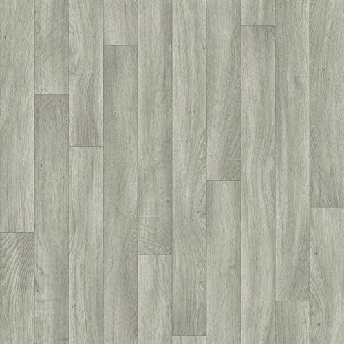 Apollo Grey Oak Anti Slip Wood Effect Vinyl Flooring Lino (3m x 2m)