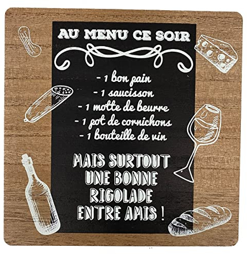 Enesco LOT 12 Dessous DE Plats Bois Carre AU Menu CE Soir