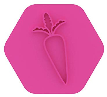 LissieLou Mini-Oster-Karotten-Keksstempel, Oster-Zuckerguss, Fondant, Prägung, hellrosa