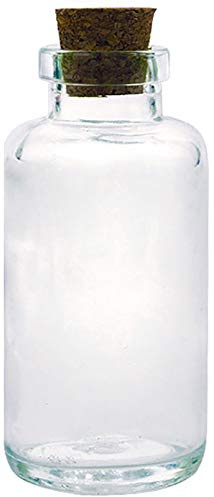 Natura Bona Apothecary Glass Bottle/Jar with Cork Stopper; 6oz ; Ideal Glass Container for Storing Your Essential Oil Blends