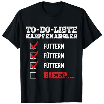 Angelgeschenk Karpfenangeln Der grobe Fisch Angler Geschenk T-Shirt