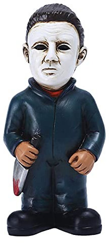 BANNESE Garden Figure Gnomes Horror Movie Nightmare Statues Halloween Killer Sculpture Patio Lawn Figurines Decoration for Christmas, Easter, Thanksgiving, Halloween
