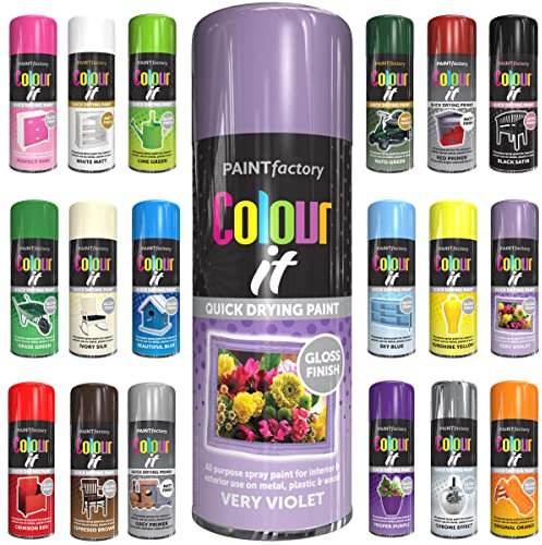 Classic Signature - 1 x All Purpose Very Violet Aerosol Spray Paint 400ml Quick Drying Spray,Fast Dry and Excellent Coverage for Metal, Wood, Plastic and More