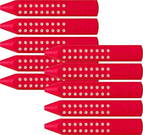 Faber-Castell - Dreieckradierer Grip 2001 (rot | 10er Pack)