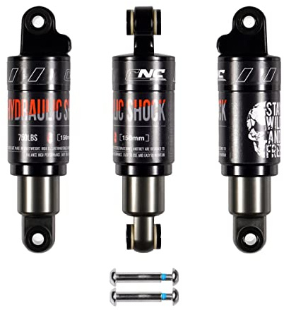 CNCLOL Amortiguador Trasero de Bicicleta Montaña，Hidraulico Amortiguador Trasera 125mm/150mm/165mm/190mm,MTB Suspensión Trasera para Montaña,Scooter,Patinete Electrico,ebike,Eléctrica,750/1000 Lbs.