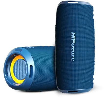 HiFuture Gravity Altoparlante, Bluetooth 5.3, Portatile Potente Speaker Bassi, Fino a 8h di Autonomia, Altoparlante Wireless, Resistente ad Acqua e Polvere IPX7, Portata 10 metri, Con Luce LED RGB