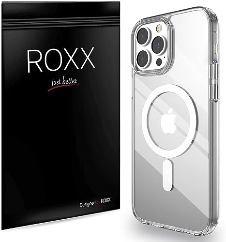 Roxx Clear Case Hülle | Wie das Original nur Besser | Vergilbungsfrei | Für iPhone 15 Pro | Hardcase | Displayschutz | Kameraschutz | Kompatibel mit MagSafe Zubehör