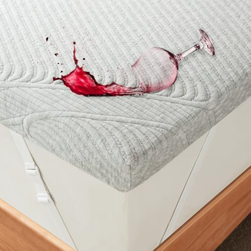Newentor® Matratzen Topper 180x200cm Gel Boxspringbett, Matratzentopper 180x200 Schlafsofa Bett Gelschaum, Mattress Topper 180x200 H2/H3 Bezug Kaltschaum 7CM Höhe Wasserdicht