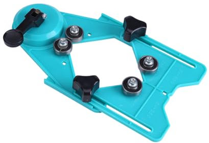 Leopacat Drill Bit Hole Saw Guide, Drill Bit Hole Saw Guide Jig Fixture, Coated Core Bits with Fixture Adjustable Centering Locator Suction Holder for Ceramic Glass Tile Porcelain Marble Granite