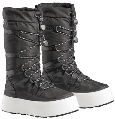 Baffin Women's GENEVA Tall Waterproof Insulated Lightweight Tundra-Rated Slip-Resistant Cold Weather Winter Snow Boots, Black, 8