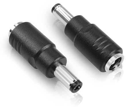 YAODHAOD Hohlstecker Adapter,DC 5,5 mm x 2,5 mm Stecker auf 6,5 mm x 3,0 mm Buchse für Solar Powerstation,Laptop, CCTV Sicherheitskameras, Überwachungssysteme,Elektronische Tastatur