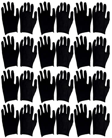 GARVALON 12paare Baumwollhandschuhe Schwarz Dünn Baumwolle Arbeitshandschuhe Sicherheitshandschuhe Bequeme Handschuhe Für Vielseitigen Einsatz