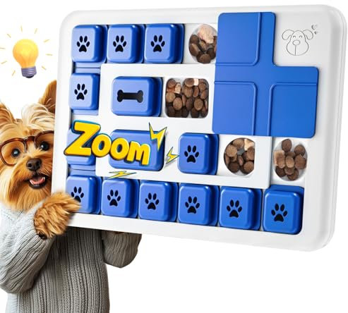 Hundespielzeug Intelligenz, gegen Langeweile mit Quietschgeräuschen, Leckerli-Spielzeug, Intelligenzspielzeug für Hunde, IQ-Training, waschbar, Hunde Intelligenzspielzeug für jede Größe, Blau