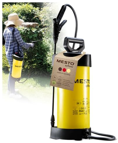 Mesto e.flow e.Flori Akku-Drucksprühgerät 5L | Akku Drucksprüher 1,4 bar | Akku Sprühgerät | Pumsprühflasche für Haus & Garten | Drucksprüher elektrisch | Pflanzensprüher | Gartenspritze & Unkrautspri