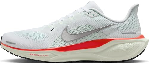 Nike Pegasus 41 Sneaker för män, White Metallic Silver Barely G, 43 EU