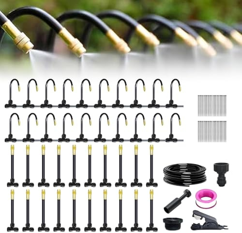360° Curved Garden Automatic Irrigation System | Garten Bewässerungssystem | Hochbeet Bewässerung Tropfbewässerung | Automatik Kühlsystem für Landschaft,Flower Bed und Terrasse Pflanzen