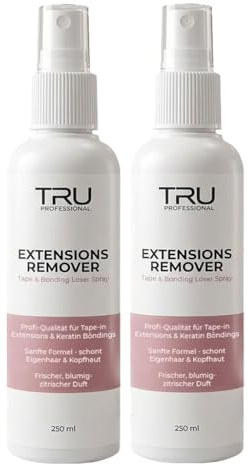 TRU Tape Extensions Remover (2er Pack) je 250 ml | Bondinglöser für Tape-In & Keratin Haarverlängerungen