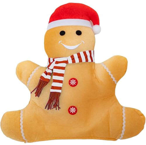 Gingerbread Man Hat - Novelty Christmas Hat for Adults and Kids - Gingerbread Man Novelty Xmas Headwear Xmas Party Props - Funny Festive Headwear Silly Christmas Accessories to Wear