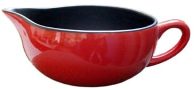 RYUQW3RE Salsiera Salsiera in Ceramica Premium for sughi e Salse salate - Ideale for arrosti e Barbecue Design Elegante, beccuccio Facile da versare(Red)