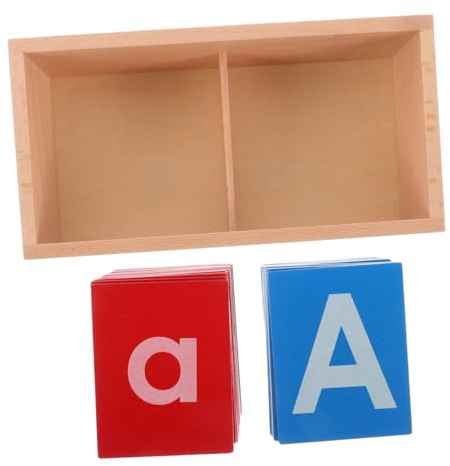 Didiseaon Montessori Educational Toys Wooden Sandpaper Alphabet Letters Board for Preschool and Kindergarten Language Development Tactile Learning Tool Teacher Training Aid