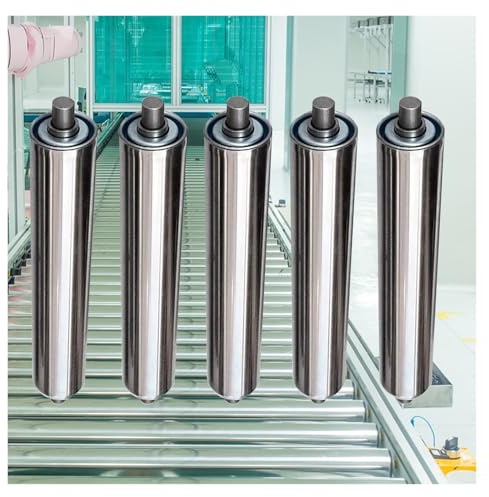 DIY Replacement Stainless Steel Conveyor Rollers - 5 Pack for Table Saw and Roller Stands, 300-700mm Lengths(L500MMxDia60MM)