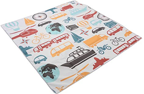Focket Alfombra de Juegos para bebé, Alfombra de Gateo de Nailon Plegable Impermeable de 51,2x51,2 Pulgadas, Grande Antideslizante para el Suelo del bebé con Superficie Fácil de Limpiar para Uso en