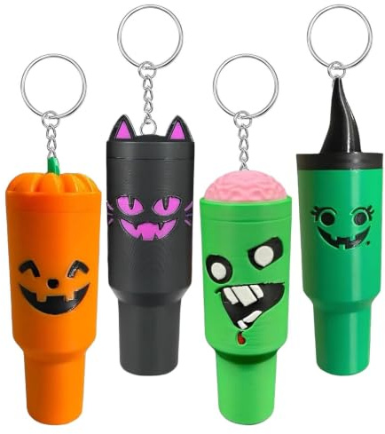 Mini tumbler nyckelring söt höst semester prydnad | Halloween tumbler ryggsäck hänge för vuxna män studenter entusiaster bilresor