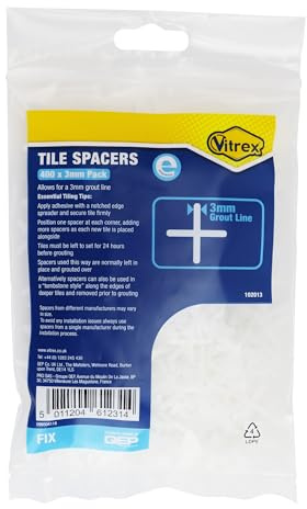 Vitrex VIT102013 102013 Essential Fliesenkreuzer, 3 mm, 400 Stück, blau