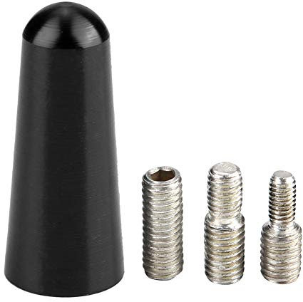 Autoantenne kurz Auto antenne Kurze Mini Autoradio Antenne 3cm/1.2in Antenne Aluminiumlegierung Autodach Short Rod Antennenadapter mit Schrauben