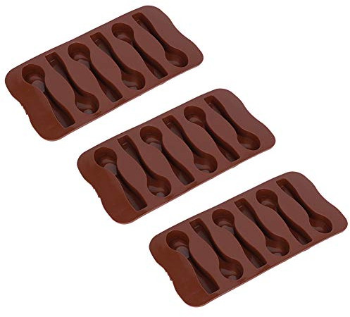 BuyWeek Moule à Chocolat Silicone, 3 Pièces Moule Silicone Antiadhésif en Forme de Cuillère Moule de Cuisson au Chocolat Gâteau Outil de Cuisson de Cuisine