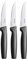 Fiskars Set de cuchillos para bistec, 3 piezas, Functional Form, Acero inoxidable/plástico, Negro, 1057564