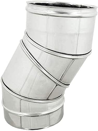 Curva Gomito Regolabile da 0°a 90° per canna fumaria in acciaio inox Maschio/Femmina Acciaio ASI 316 (Ø 80 mm)