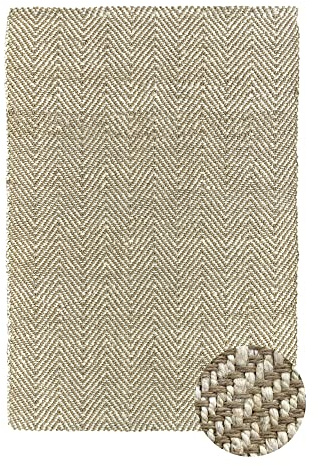 HAMID - Tapis Jute Naturelle, Tapis de Jute Alcazar 100% Fibre de Jute Naturelle, Moquette Douce, Tissé à la Main - Salon, Chambre, Tapis de Couloir (290x200cm)