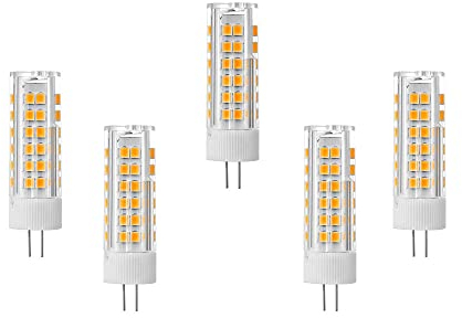 Ruihua G4 7W LED-Glühbirnen(70W Halogenlampenäquivalent) 700LM Mini-Kapselbirnen,Nicht Dimmbar Warmweiß 3000K Bi-Pin-Sockel G4 LED Lampen für Heimbeleuchtung AC 220-240V,Pack mit 5