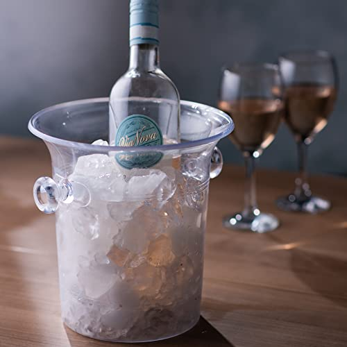 Chabrias Ltd Clear 3.5 Litre Wine Bucket Champagne, Beer, Wine Cooler, Bar Accessories, Ice Buckets For Parties, Party, Home Bar Accessories, Bottle Cooler Chiller UK Made