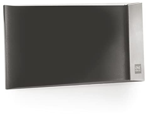 One For All - Antena de TV Interior Amplificada - Recibe TDT en un Rango de 15km - Antena Full HD TV Digital - Incluye Cable Coaxial de Alto Rendimiento - VHF/UHF - Filtro 3G/4G/5G - Negra - SV9335