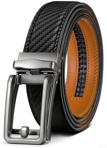 KEMISANT Ledergürtel Herren, Gürtel Herren Automatik Ratsche 35mm | Leder Gürtel für Anzug und Freizeit,Mikroverstellbarer Gürtel Passt Überal